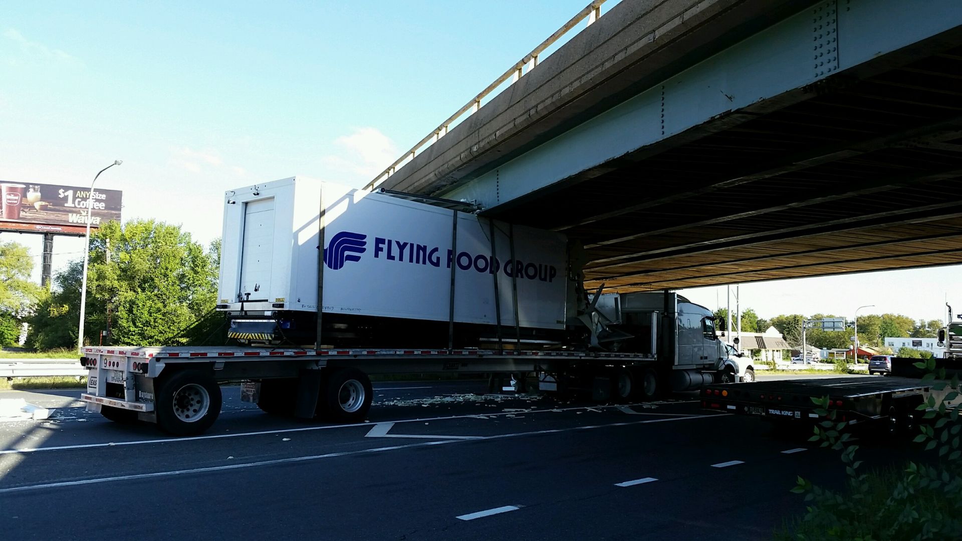 Truck Damage: 141 Overpass at Route 13